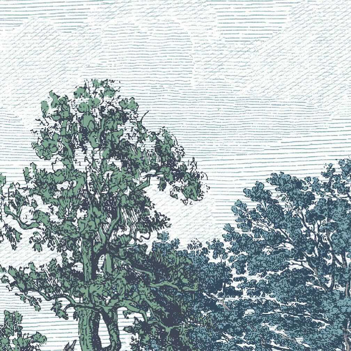 Woodchip & Magnolia Heaton Border - Reservoir Blue