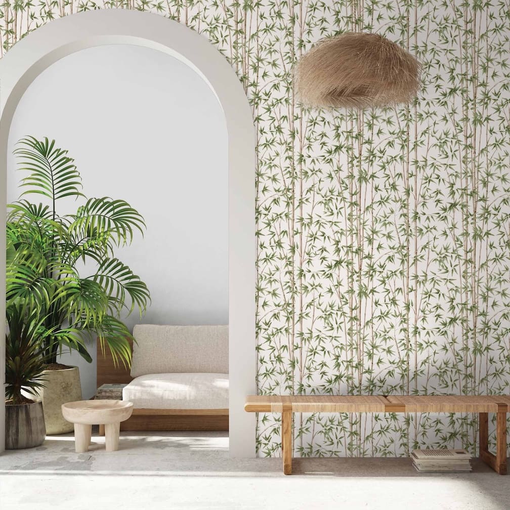 Woodchip & Magnolia Bamboozle Sage Wallpaper