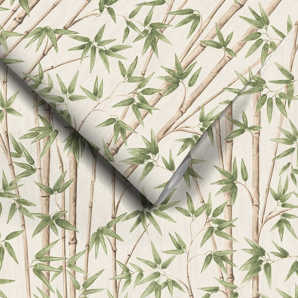 Woodchip & Magnolia Bamboozle Sage Wallpaper