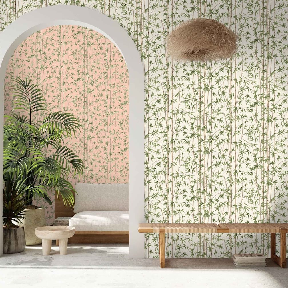 Woodchip & Magnolia Bamboozle Sage Wallpaper