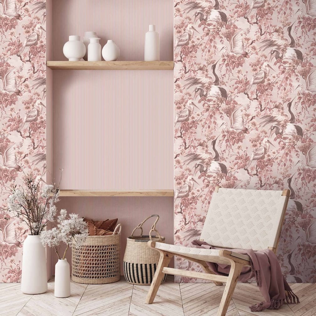 Woodchip & Magnolia Maurice Blush Pink Wallpaper