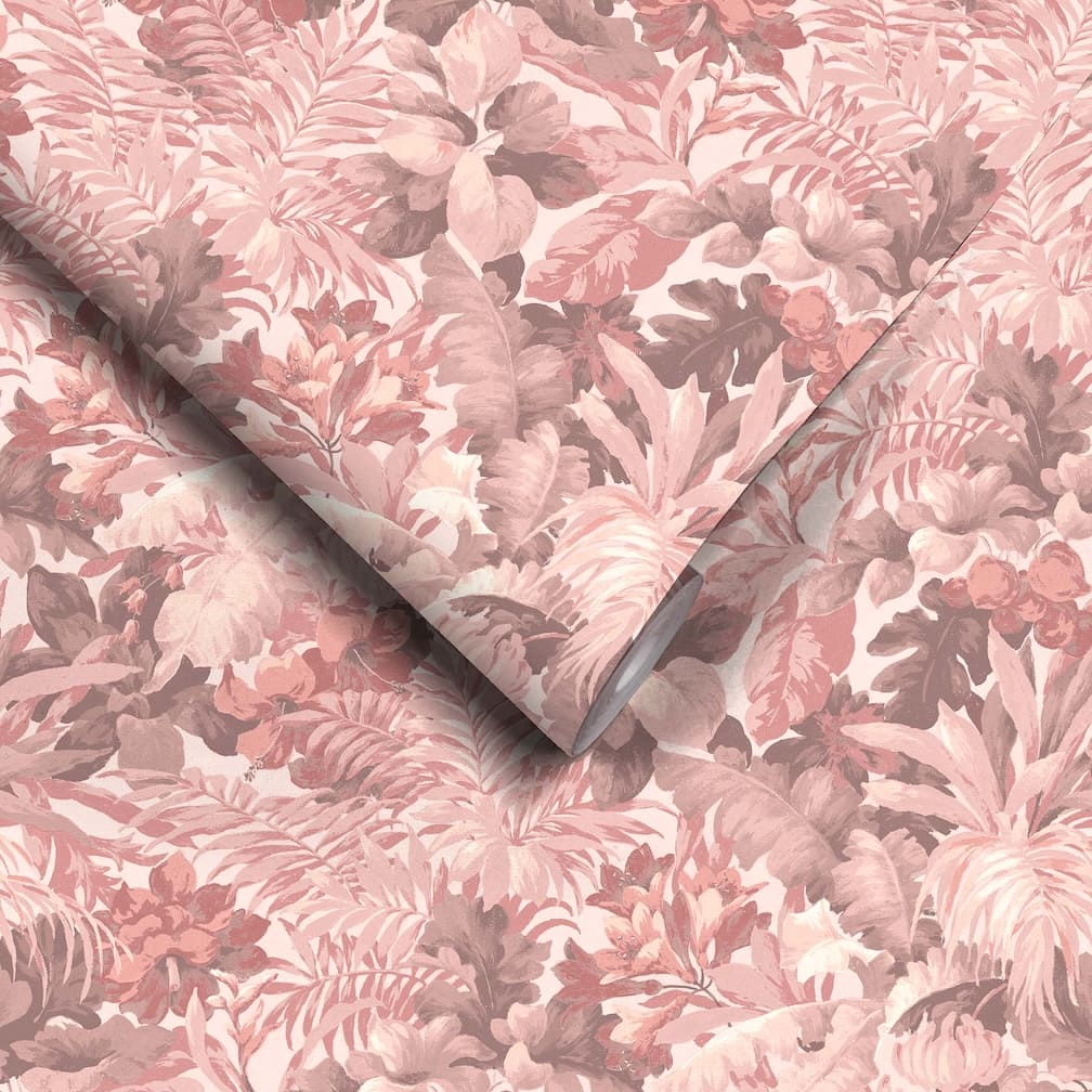 Woodchip & Magnolia Canopy Blush Pink Wallpaper