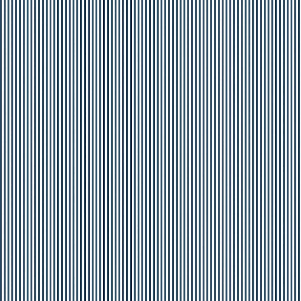 Woodchip & Magnolia Matchstick Stripe Navy/White Wallpaper