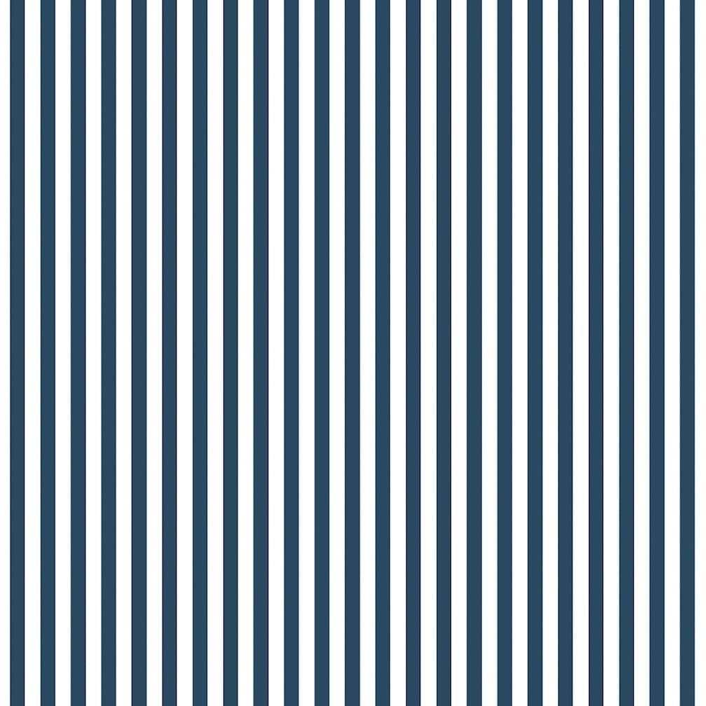 Woodchip & Magnolia Matchstick Stripe Navy/White Wallpaper
