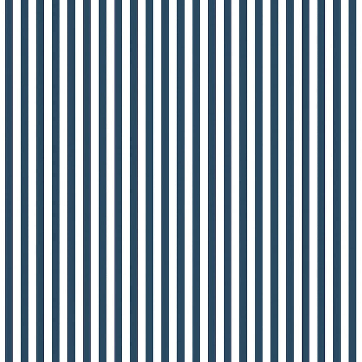Woodchip & Magnolia Matchstick Stripe Navy/White Wallpaper