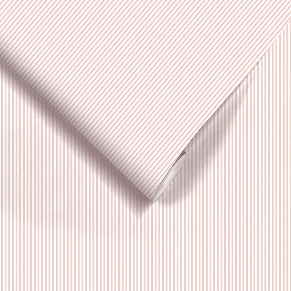Woodchip & Magnolia Matchstick Stripe Blush Pink Wallpaper