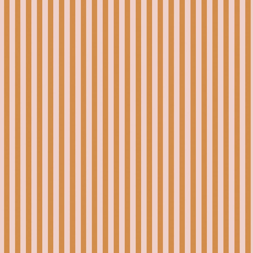 Woodchip & Magnolia Matchstick Stripe Pink Cloud/Gorse Wallpaper