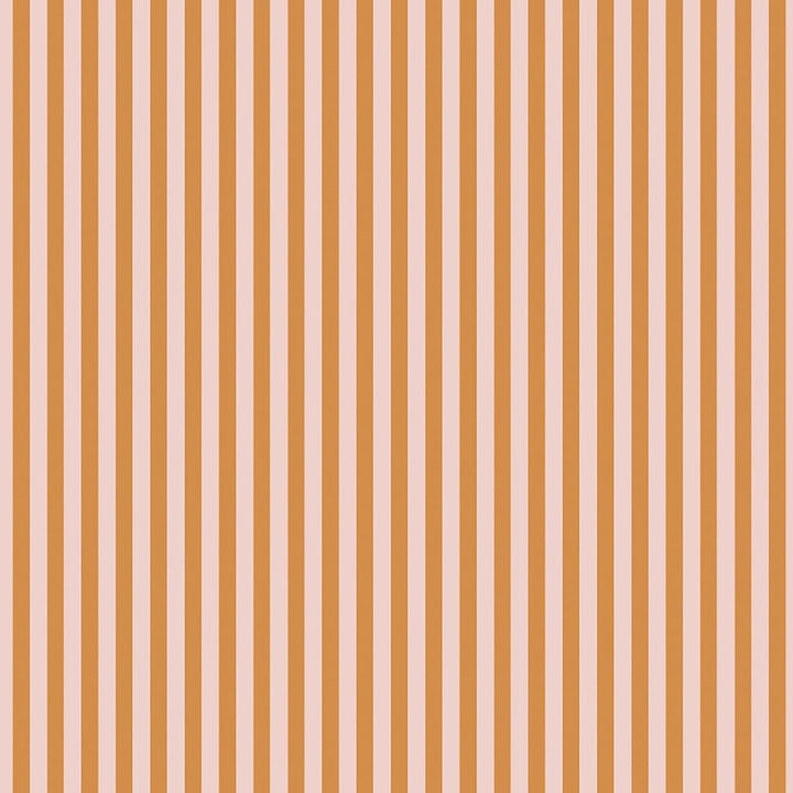 Woodchip & Magnolia Matchstick Stripe Pink Cloud/Gorse Wallpaper