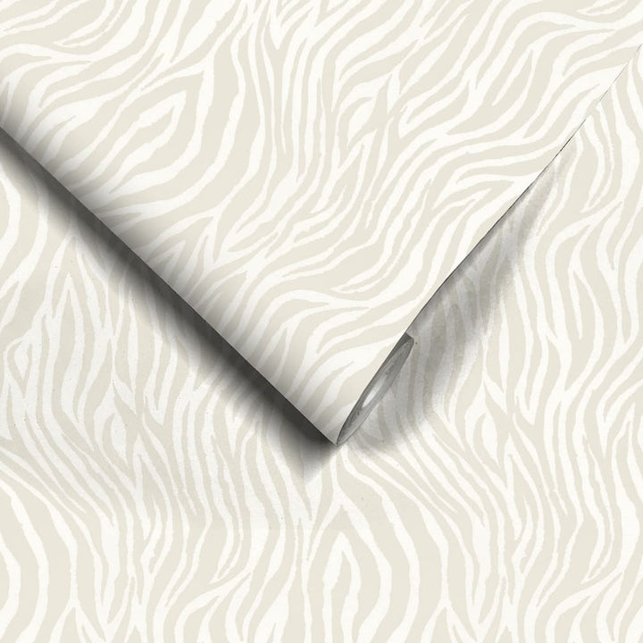 Woodchip & Magnolia Debra Zebra Putty Wallpaper