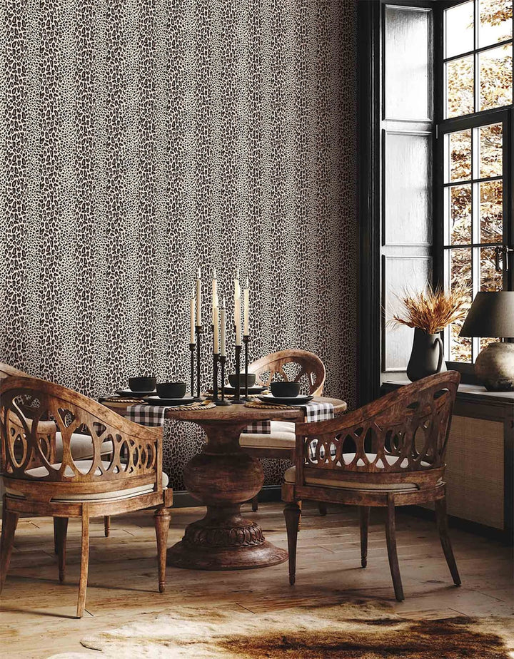 Woodchip & Magnolia Tabby Kat Brunette Stripe Wallpaper