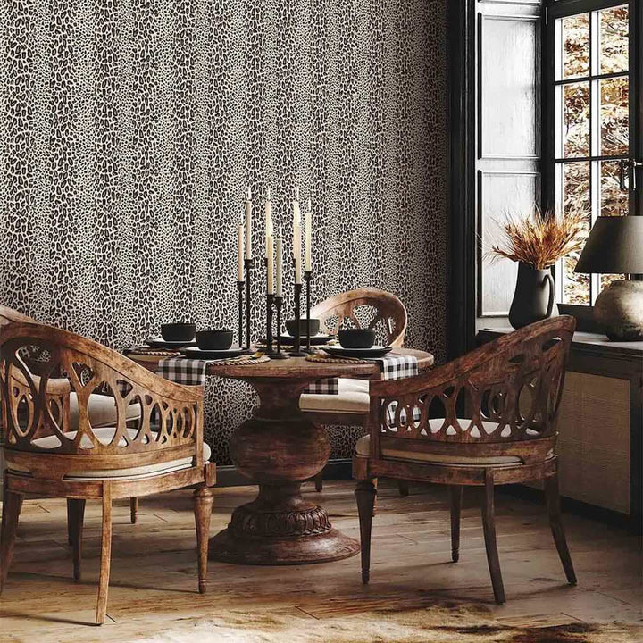 Woodchip & Magnolia Tabby Kat Brunette Stripe Wallpaper