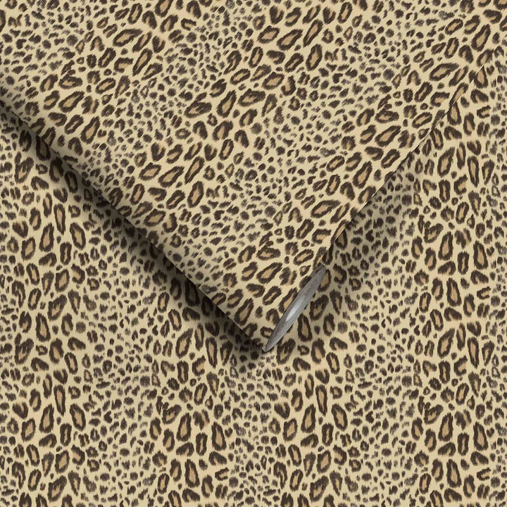 Woodchip & Magnolia Tabby Kat Tawny Stripe Wallpaper