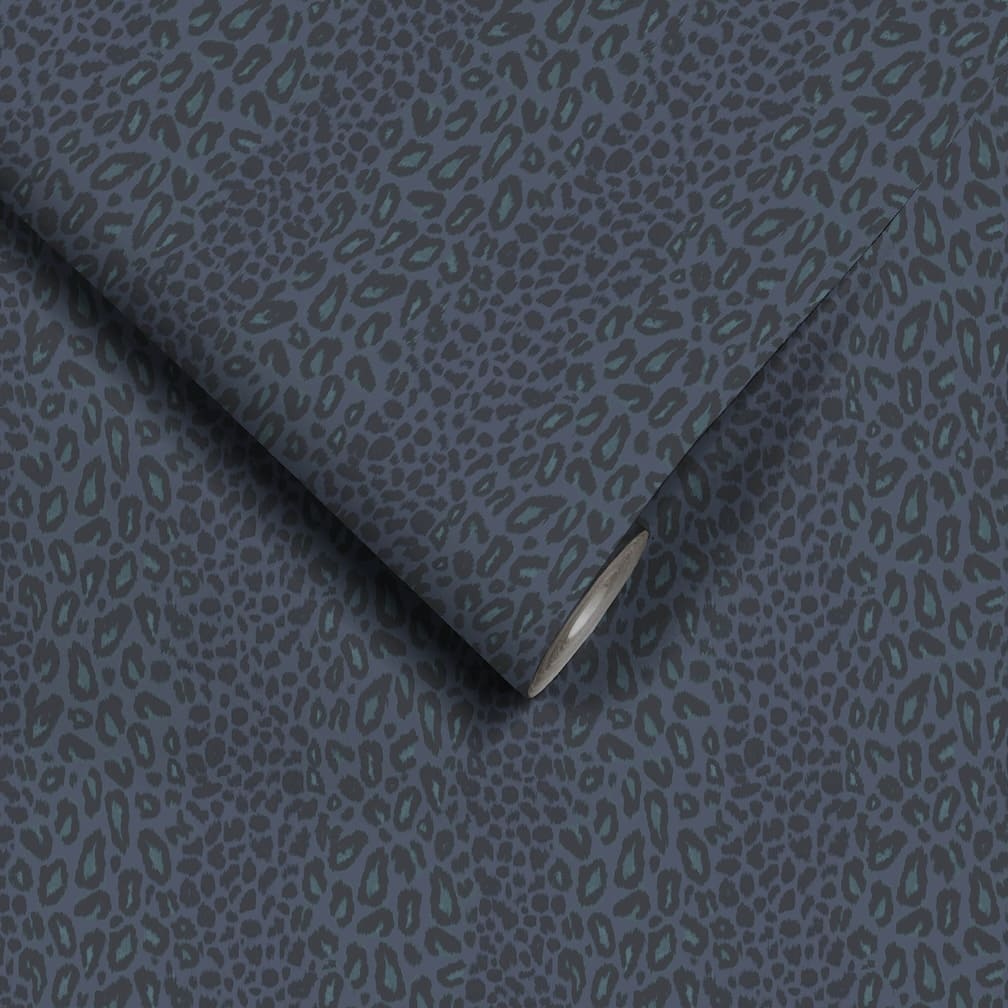 Woodchip & Magnolia Tabby Kat Navy Stripe Wallpaper