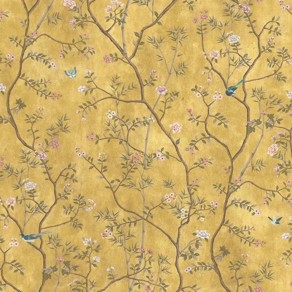 Woodchip & Magnolia Onism Old Gold Wallpaper