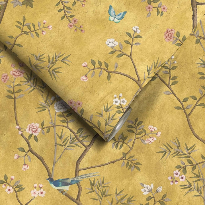 Woodchip & Magnolia Onism Old Gold Wallpaper