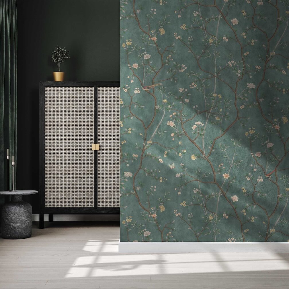 Woodchip & Magnolia Onism Emerald Wallpaper