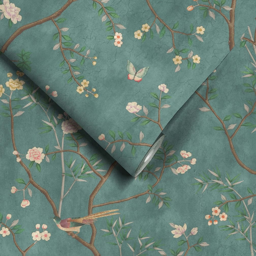 Woodchip & Magnolia Onism Emerald Wallpaper