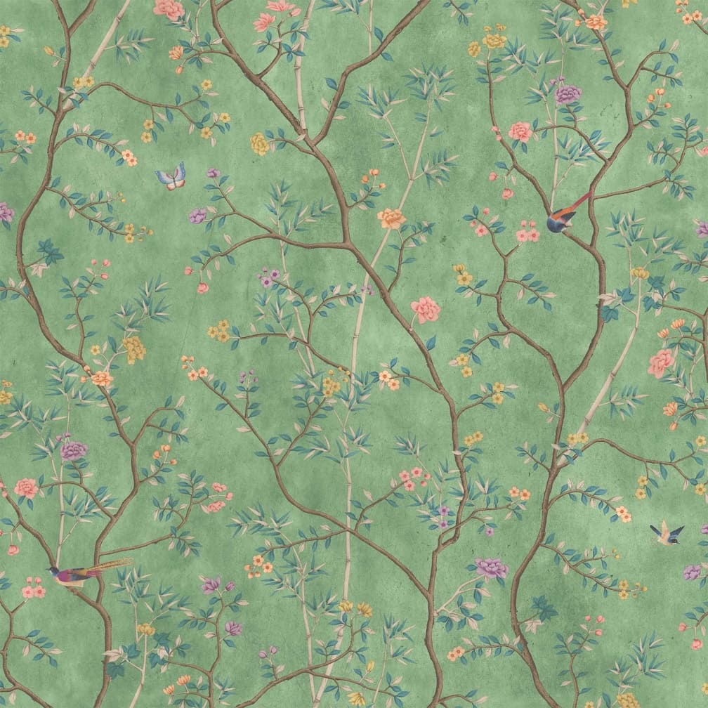 Woodchip & Magnolia Onism Spring Green Wallpaper