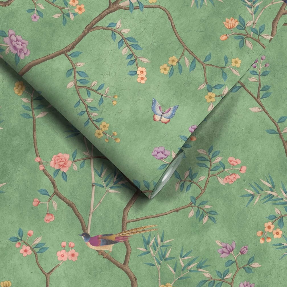 Woodchip & Magnolia Onism Spring Green Wallpaper