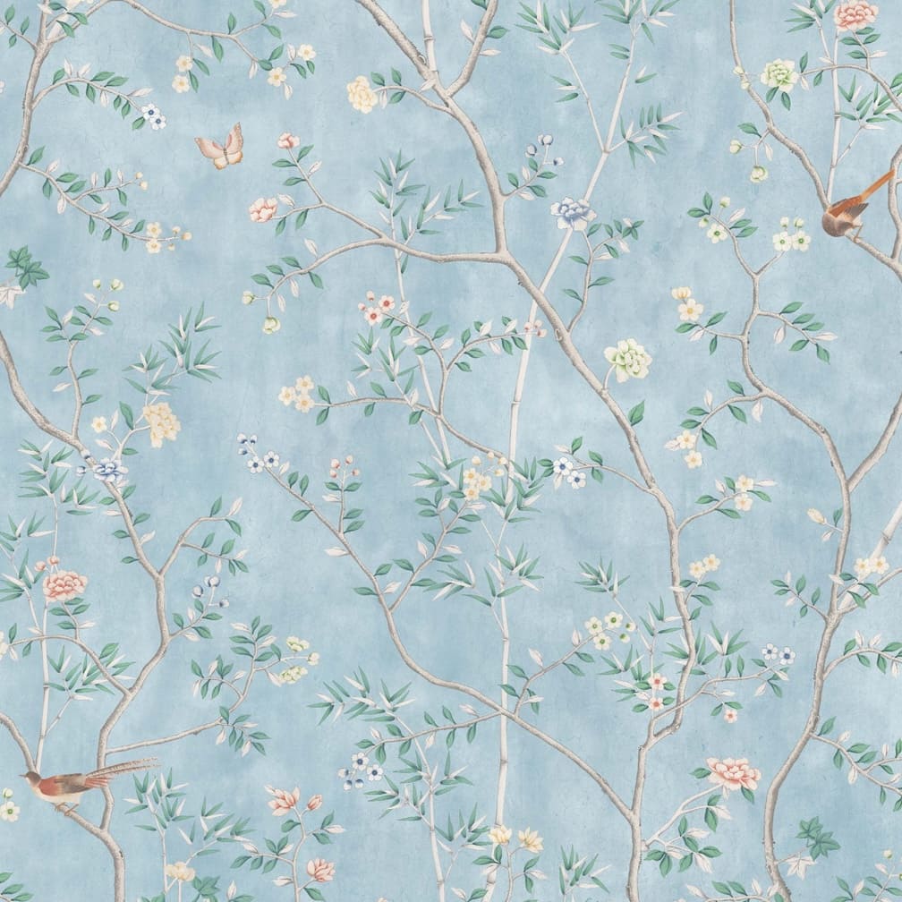 Woodchip & Magnolia Onism Sky Blue Wallpaper