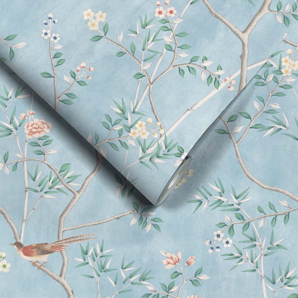 Woodchip & Magnolia Onism Sky Blue Wallpaper