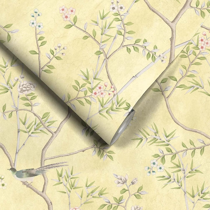 Woodchip & Magnolia Onism Lemon Wallpaper