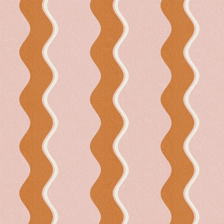 Woodchip & Magnolia Cari Wave Gorse/Pink Cloud Wallpaper