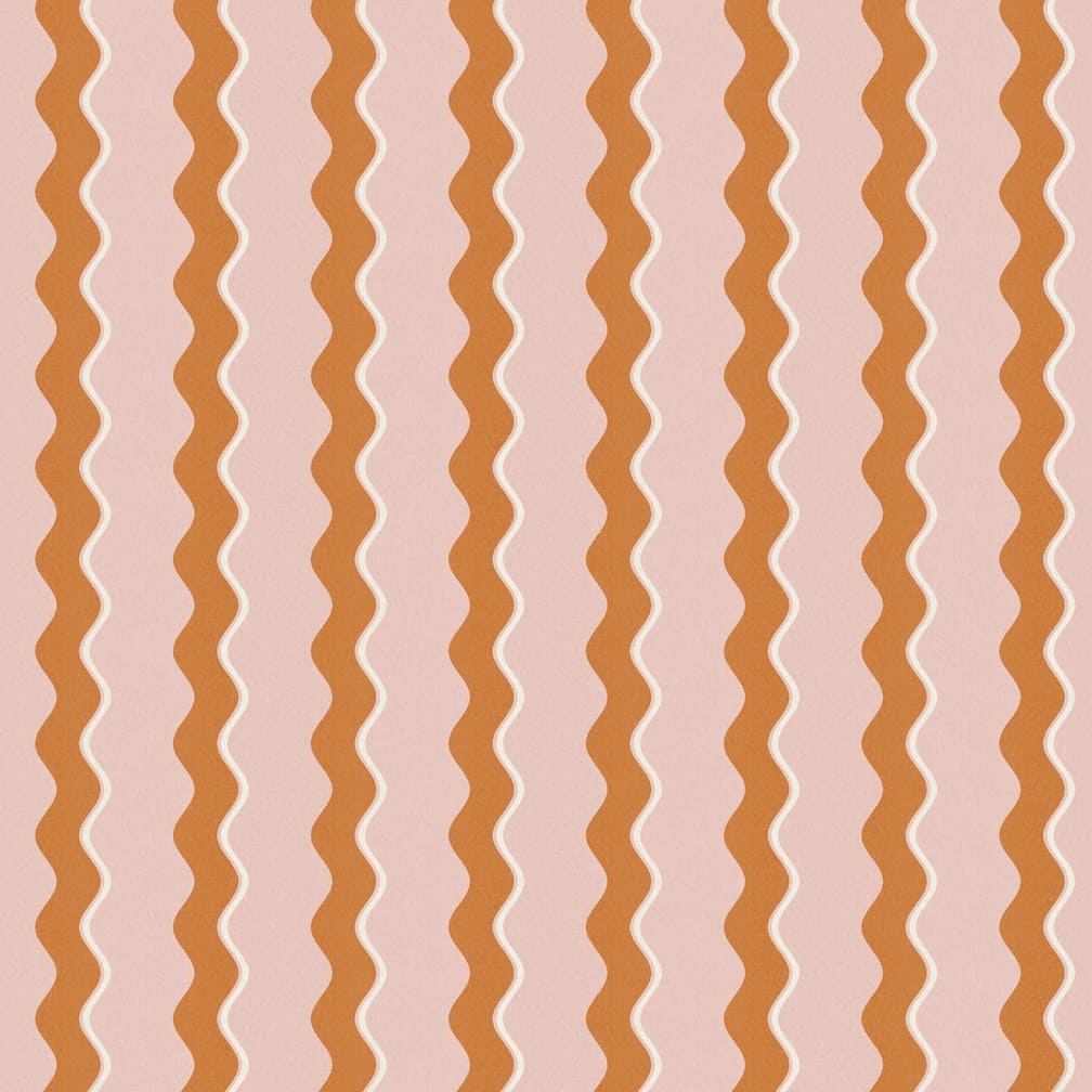 Woodchip & Magnolia Cari Wave Gorse/Pink Cloud Wallpaper