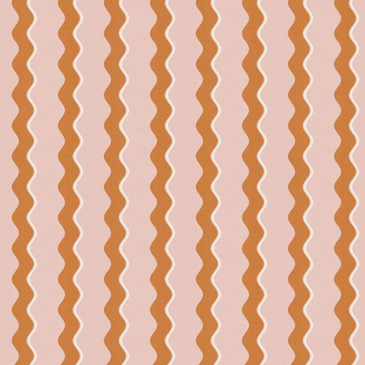 Woodchip & Magnolia Cari Wave Gorse/Pink Cloud Wallpaper