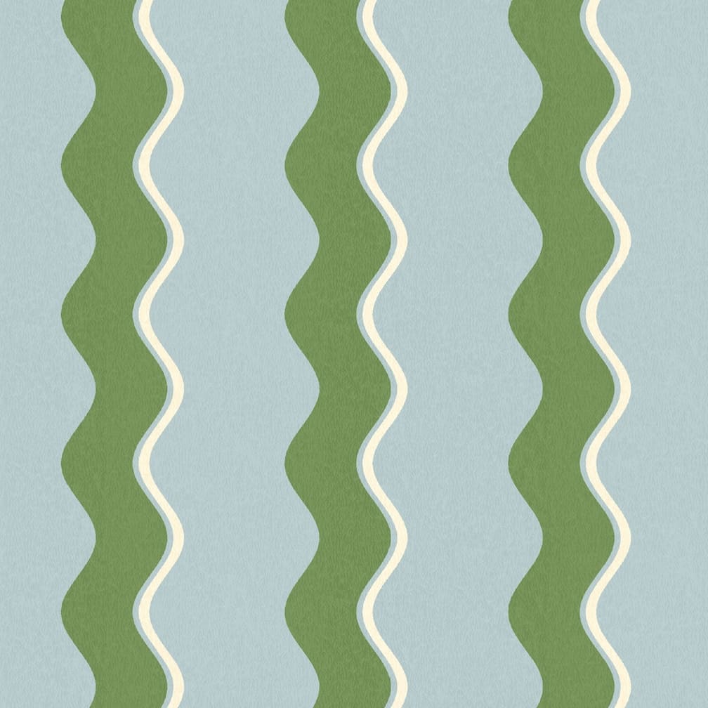 Woodchip & Magnolia Cari Wave Pacific Blue Wallpaper