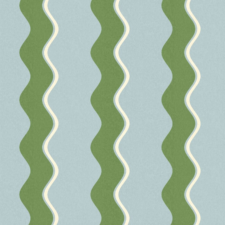 Woodchip & Magnolia Cari Wave Pacific Blue Wallpaper