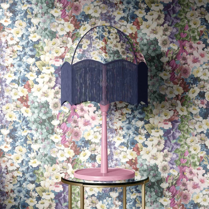 Woodchip & Magnolia Alcea Electric Blue Wallpaper