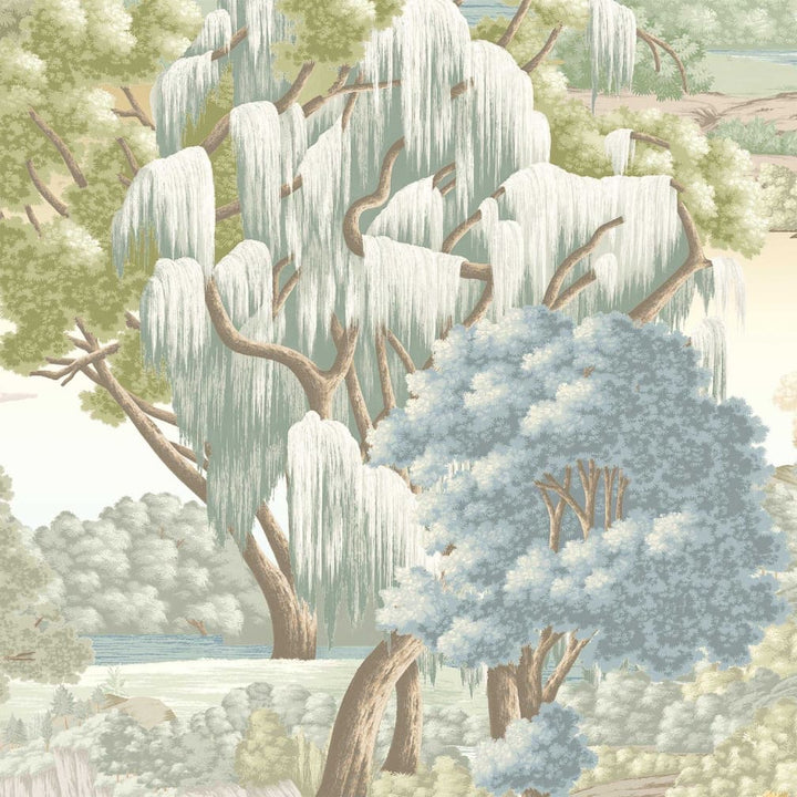 Woodchip & Magnolia Enchanted Gardens Mint Wallpaper