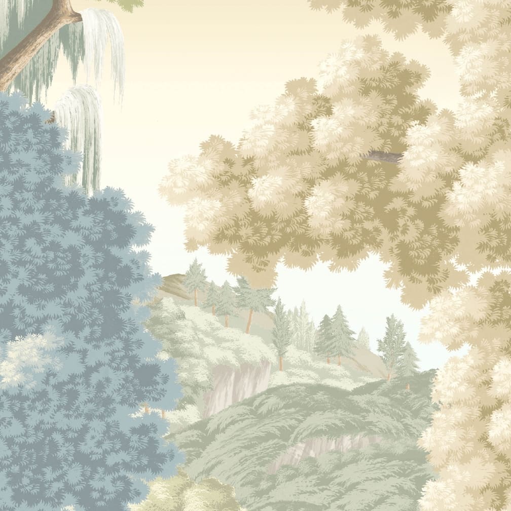 Woodchip & Magnolia Enchanted Gardens Mint Wallpaper