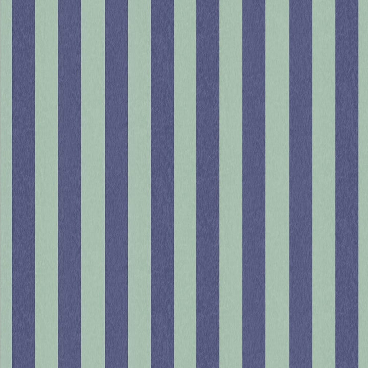 Woodchip & Magnolia Jockey Stripe Mint Blue Wallpaper