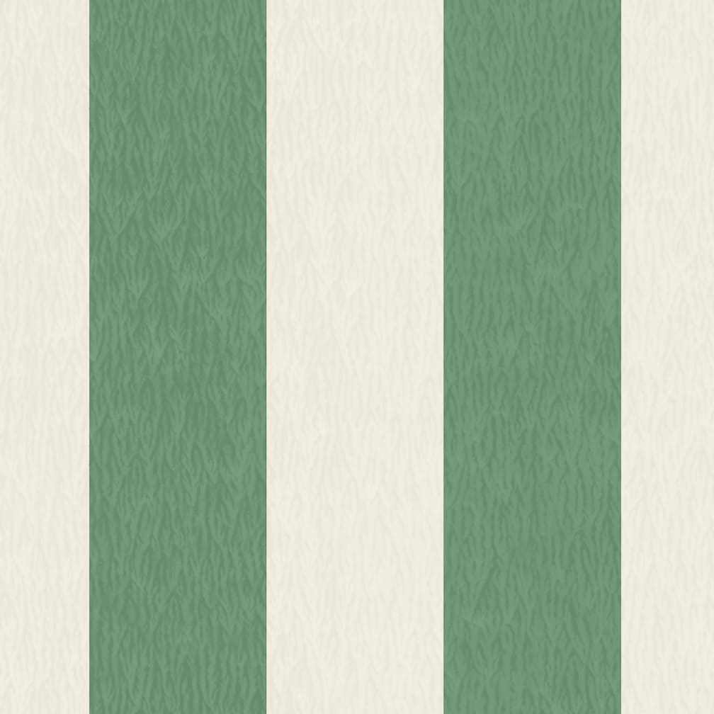 Woodchip & Magnolia Jockey Stripe Green/Magnolia Wallpaper