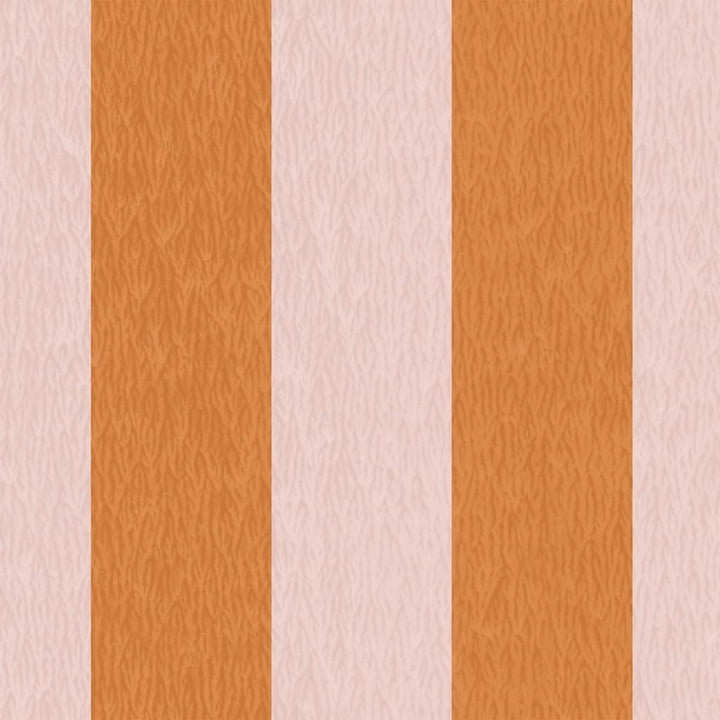 Woodchip & Magnolia Jockey Stripe Pink/Gorse Wallpaper