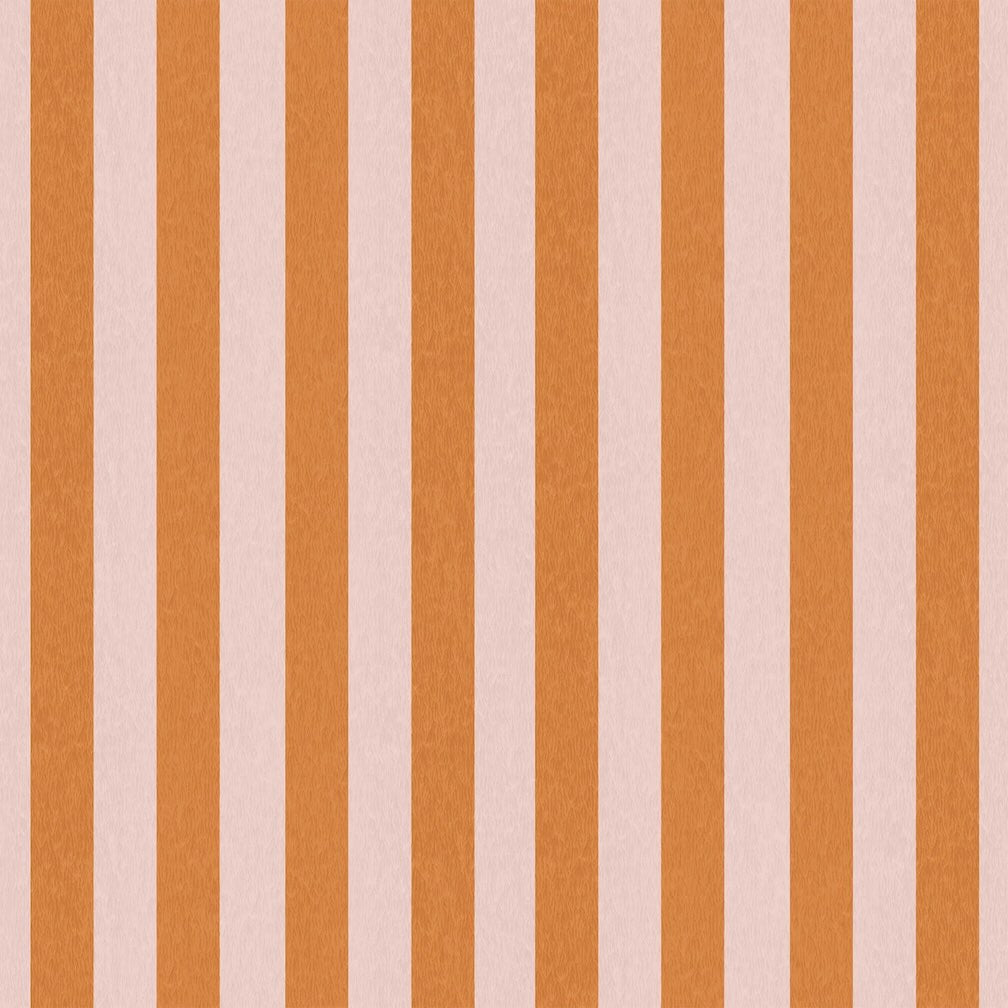 Woodchip & Magnolia Jockey Stripe Pink/Gorse Wallpaper