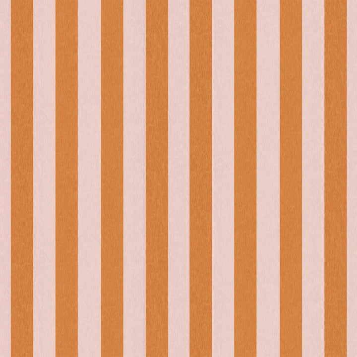 Woodchip & Magnolia Jockey Stripe Pink/Gorse Wallpaper