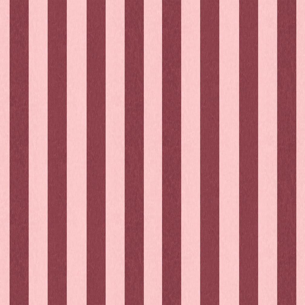 Woodchip & Magnolia Jockey Stripe Maroon Wallpaper