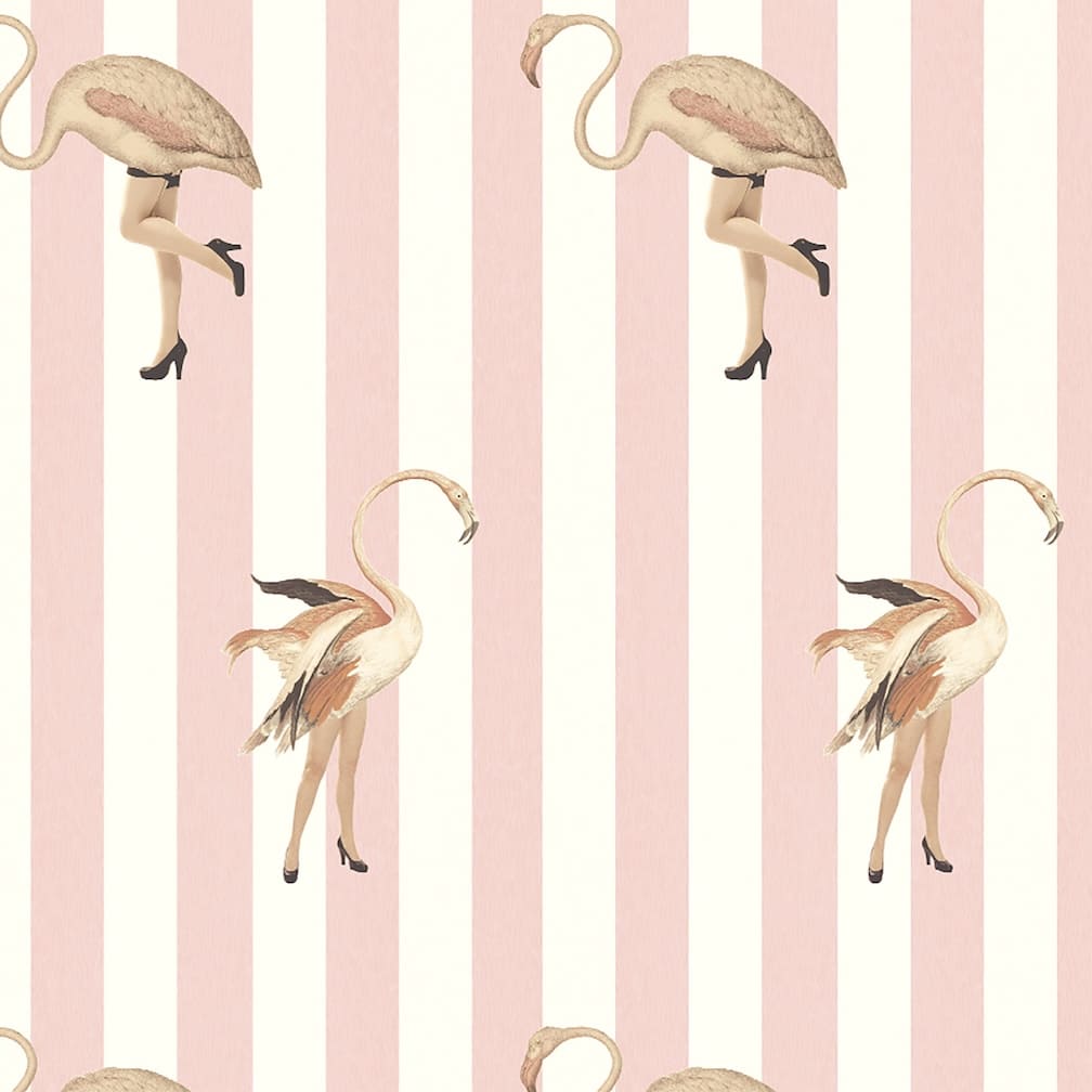 Woodchip & Magnolia Marilyn Baby Pink Stripe Wallpaper