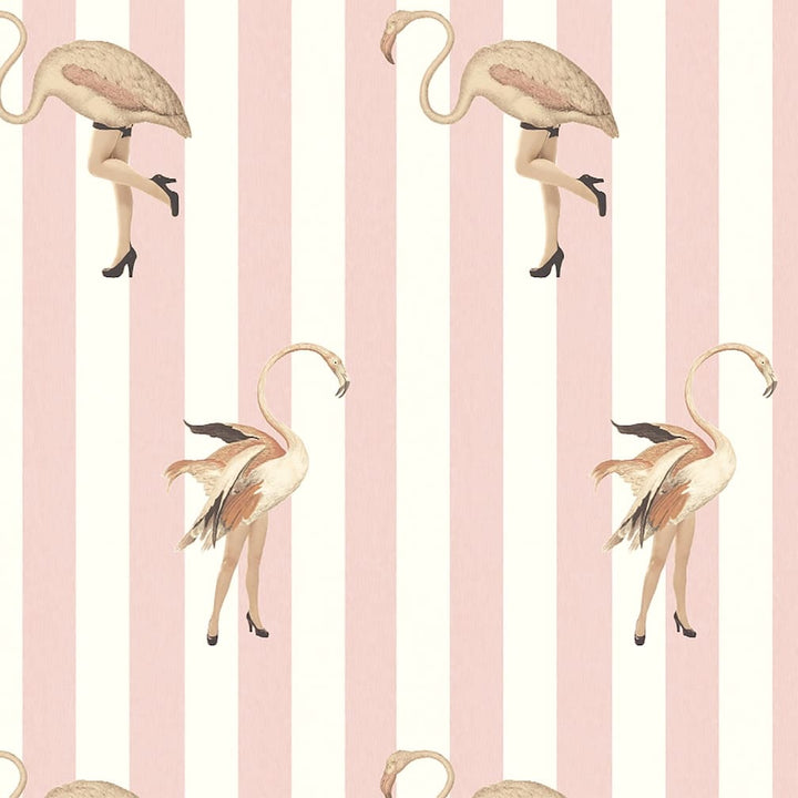 Woodchip & Magnolia Marilyn Baby Pink Stripe Wallpaper