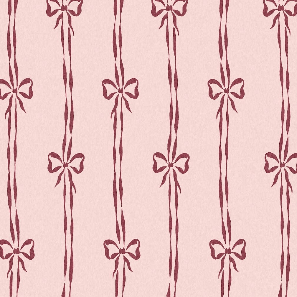Woodchip & Magnolia Bow Peep Cherry Pink Wallpaper