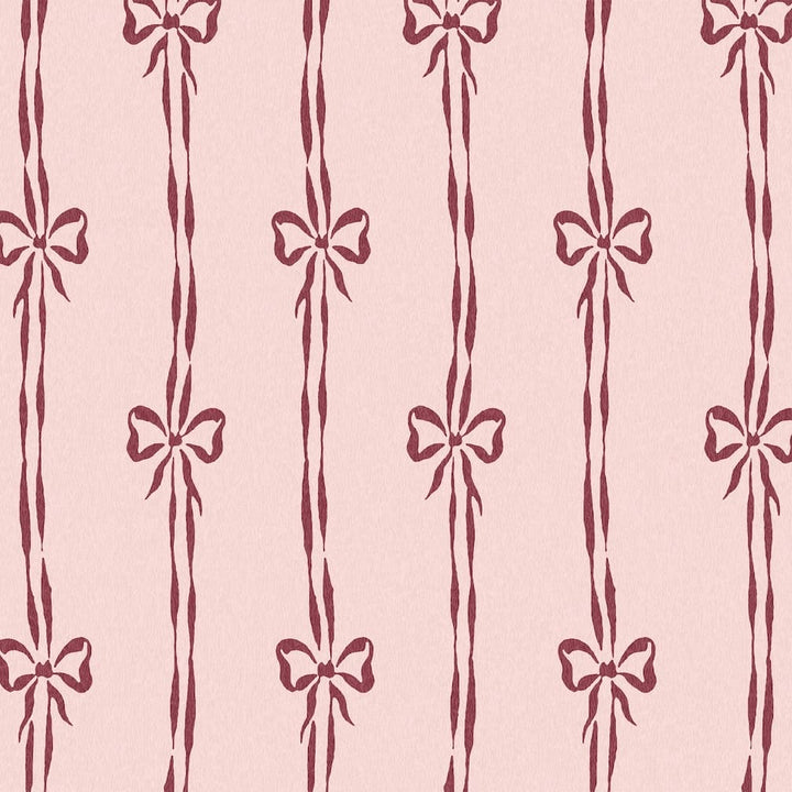 Woodchip & Magnolia Bow Peep Cherry Pink Wallpaper