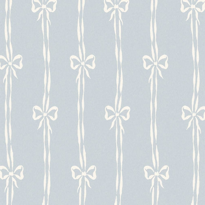 Woodchip & Magnolia Bow Peep Dusky Blue Wallpaper