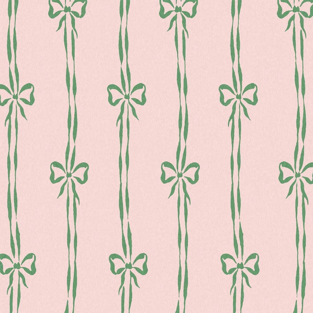 Woodchip & Magnolia Bow Peep Pink Apple Wallpaper