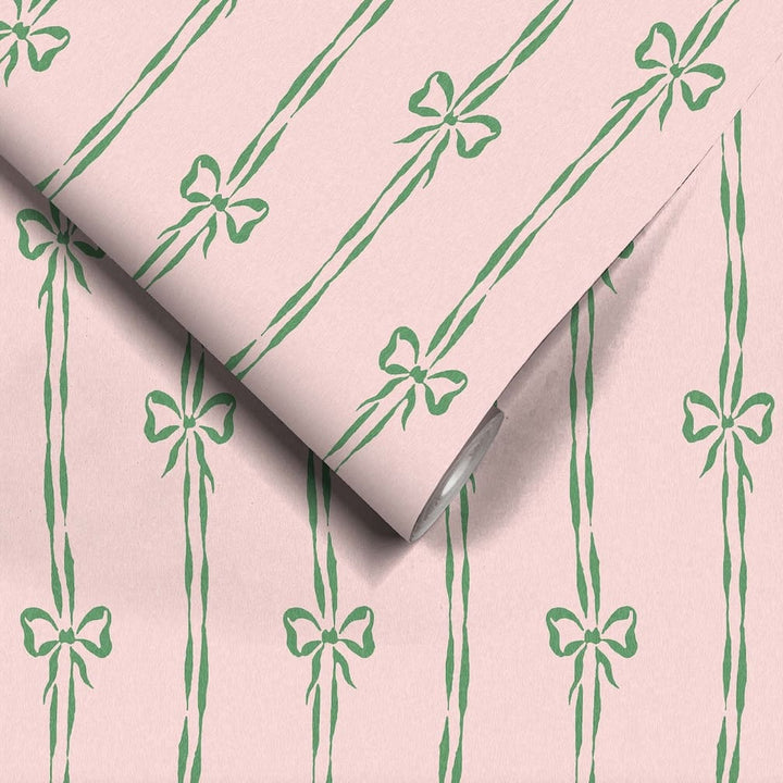 Woodchip & Magnolia Bow Peep Pink Apple Wallpaper
