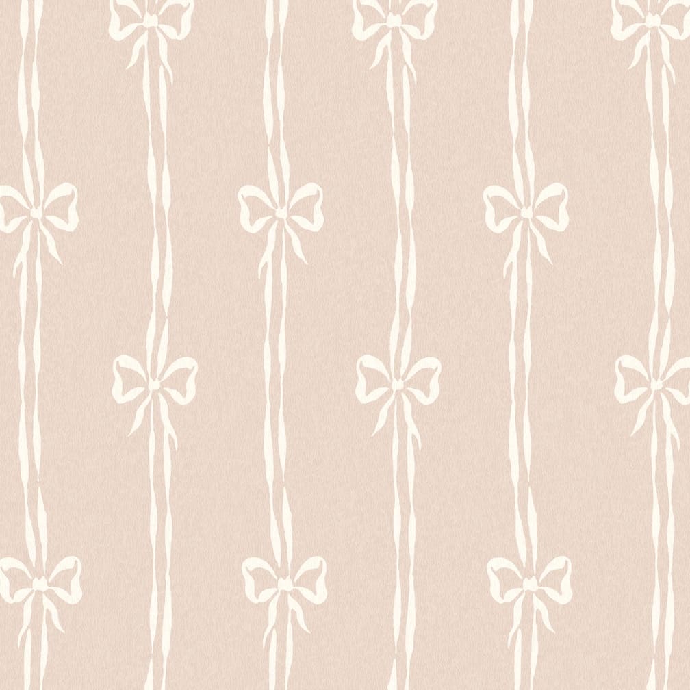 Woodchip & Magnolia Bow Peep Plaster Pink Wallpaper