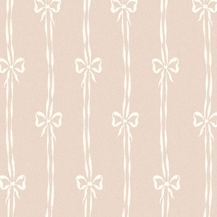 Woodchip & Magnolia Bow Peep Plaster Pink Wallpaper