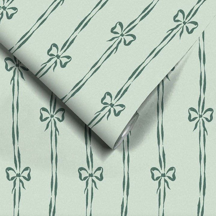 Woodchip & Magnolia Bow Peep Pistachio Wallpaper